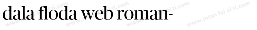 dala floda web roman字体转换